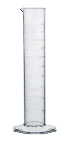 Graduated Cylinder, 1000mL - Class A Tolerance - Octagonal Base - TPX Plastic - Industrial Quality, Autoclavable - Eisco Labs - size: 1000mL