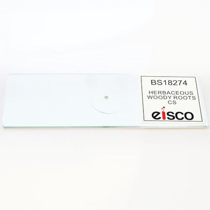 Eisco - Prepared Microscope Slide of Herbaceous Roots Cross Section 25x77mm Glass Slide with Stained Plant Tissue Structures