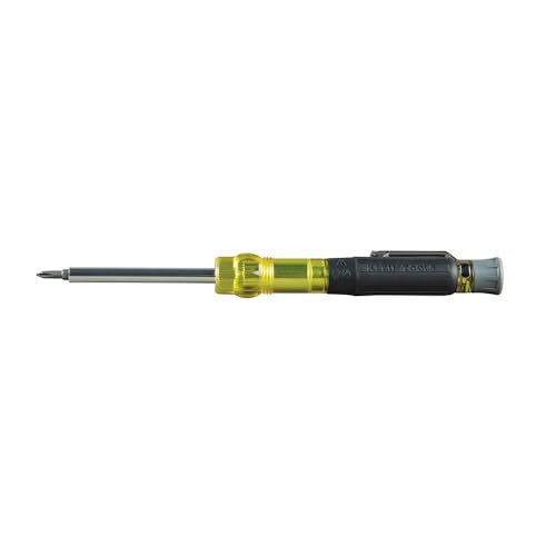 Klein Tools 32614 Multi-bit Precision Screwdriver Set, 4-in-1 Electronics Pocket Screwdriver, Professional Phillips and Slotted Bits, EDC - style: Multi-Bit Screwdriver
