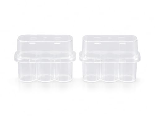 3 Slot, 2-Pack Peptide Case for Fridge, 3ml Vial Holder & Organizer, Transparent Peptide & Insulin Storage Case for Refrigerator, Compact Stackable Travel & Shipping Case - size: 3 Slot 3ml 2-Pack