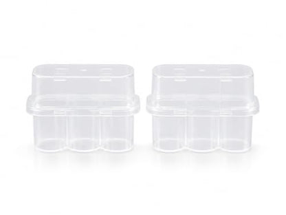 3 Slot, 2-Pack Peptide Case for Fridge, 3ml Vial Holder & Organizer, Transparent Peptide & Insulin Storage Case for Refrigerator, Compact Stackable Travel & Shipping Case - size: 3 Slot 3ml 2-Pack