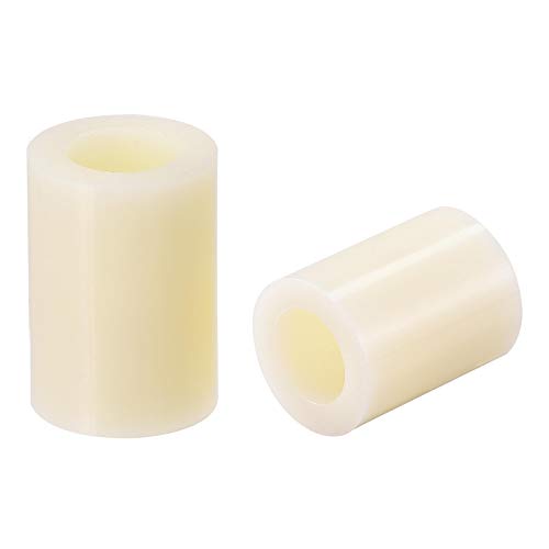 uxcell ABS Round Spacer Washer ID 8.2mm OD 14mm Length 18mm Plastic Standoff for 3D Printer, TV Wall Mounting, Electrical Outlet, Beige, 100Pcs - size: 18mm