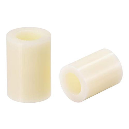 uxcell ABS Round Spacer Washer ID 8.2mm OD 14mm Length 18mm Plastic Standoff for 3D Printer, TV Wall Mounting, Electrical Outlet, Beige, 100Pcs - size: 18mm