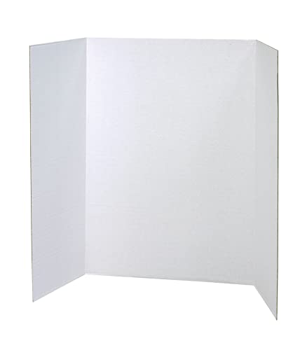 Pacon Presentation Boards, Single Wall, White, 48" x 36", 12 Count - size: 48" x 36", Pack of 12