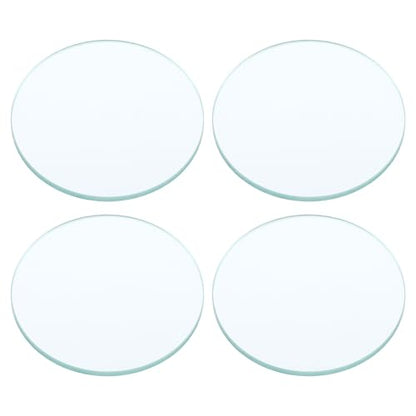 PATIKIL Convex Lens, 300mm Focal Length 50mm (1.97") Diameter Round Glass Magnifying Telescope Lens Trial Set Ground Edge for Lab Physics Class Optics, 4 Pcs - size: 300mm FL, 50mm Dia.