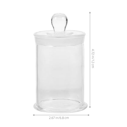 Healifty 4.7 Inch Glass Specimen Bottle, Clear Sample Jar