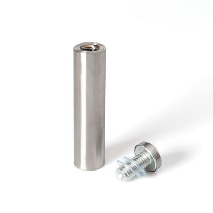 Stainless Steel Standoff 3/4 Inch Diameter x 3 Inch Barrel Length Brushed Finish for PVC, Glass and Acrylic Sign Stand Off Wall Anchors and Screws 2 Piece Small Sign Pack - size: 2 Piece Pack