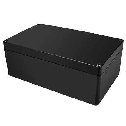 Waterproof Electronic ABS Plastic Junction Project Box Enclosure 200mm by 120mm by 75mm (Black) - color: Black, size: 7.87"x4.72"x2.95"