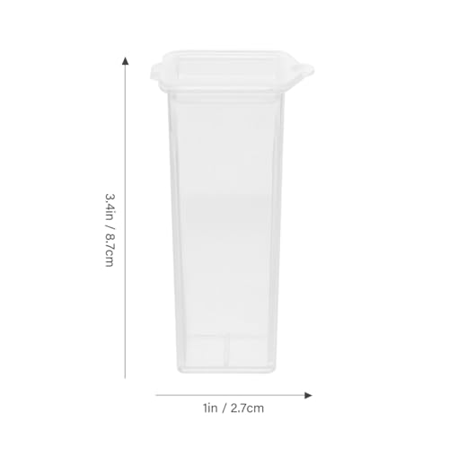 Microscope Pathological Slide Storage Case with Slotted Channels Secure Snap Closure Easy-Clean Plastic Mailer 10 Pack 3.42 X 1.06 X 0.70 in