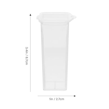 Microscope Pathological Slide Storage Case with Slotted Channels Secure Snap Closure Easy-Clean Plastic Mailer 10 Pack 3.42 X 1.06 X 0.70 in