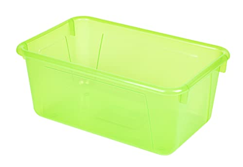 Storex Small Cubby Bin, 12.2 x 7.8 x 5.1 Inches, Candy Green, 5-Pack (62477U05C) - color: Tint Green, style: Bin Only