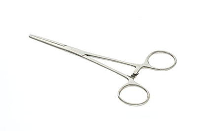 SE 6.25-Inch Stainless Steel Straight Forceps - Self-Locking, Serrated Tip for Precision Grip and Clamping - Perfect for Crafting, Fishing Tasks, Jewelry Making, and More! -660FS - size: 6-1/4", style: Straight