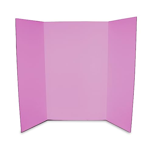 Flipside Products 36” x 48” Project Boards for Presentations, Science Fair, School Projects, Event Displays and Trifold Picture Board, Proudly Made in USA – Pink - 24 Pack - color: Pink, size: 24 Pack