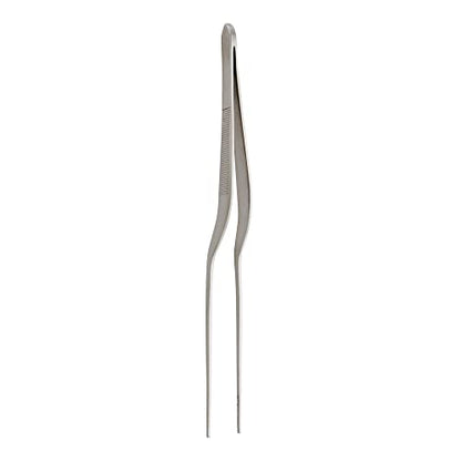 Cat Cora Offset Plating Tongs, Stainless Steel, Grooved Tips, Spring Action, Fine Garnishing and Decorating Control - style: Plating Tongs
