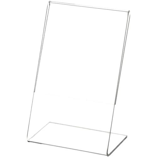 Plymor 3.5" W x 5.5" H Angled Sign Display/Literature Holder - size: 3.5" x 5.5"