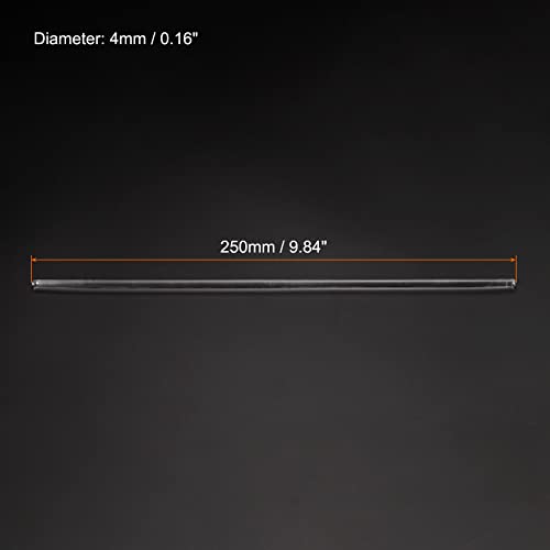 MECCANIXITY 3.3 Borosilicate Glass Stick 9.84" Length 4mm Dia Stir Rod Mixing Tools with Both Ends Round for Lab Kitchen Science 6Pcs - size: 9.84"