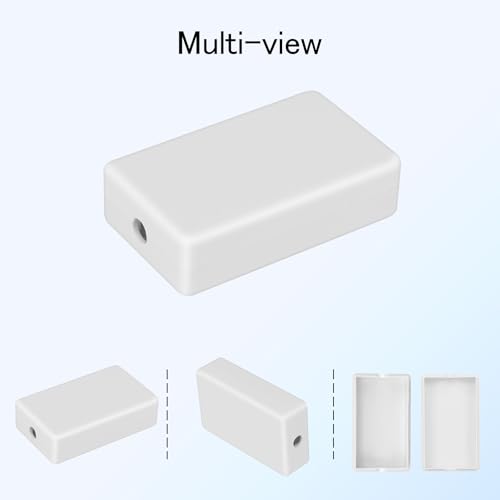 Project Box 8 Pieces Electrical Box Small Junction Box ABS Plastic Enclosure Power Electronic Case White 2.36" x 1.42" x 0.67"(60 x 36 x 17mm) - color: White, size: 2.36" x 1.42" x 0.67"