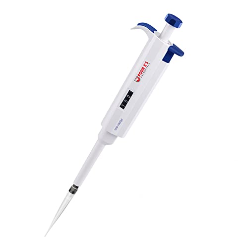 FOUR E'S SCIENTIFIC 0.1-1mL Pipette, Single-Channel Adjustable Pipettor - size: 07 (100-1000ul)