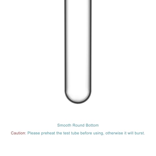 StonyLab Borosilicate Glass Round Bottom Test Tubes, 20mm OD X 150mm Length (Pack of 20) - style: 20 Pack