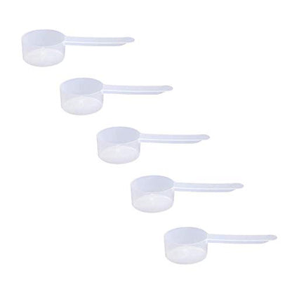 Plastic Measuring Scoop, 1.5 Tablespoon (23 cc | 23 mL) Long Handle Spoons for Powders, Granules, Coffee, Pet Food, Baking Supplies, Protein and Other Dry Goods, BPA Free (Set of 5) - size: 23 cc | 1.5 tablespoon | 23 mL