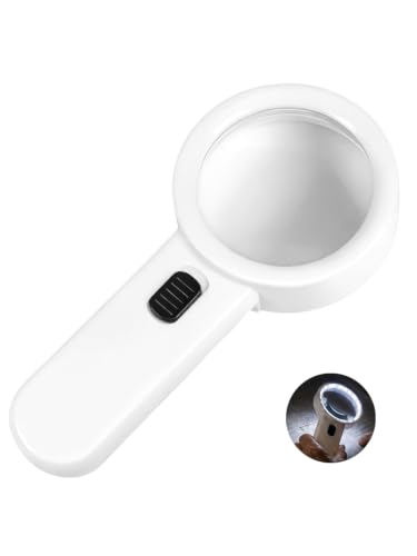Magnifying Glass with 12 LED Light for Seniors Reading 3X Glass Lens - size: 3X