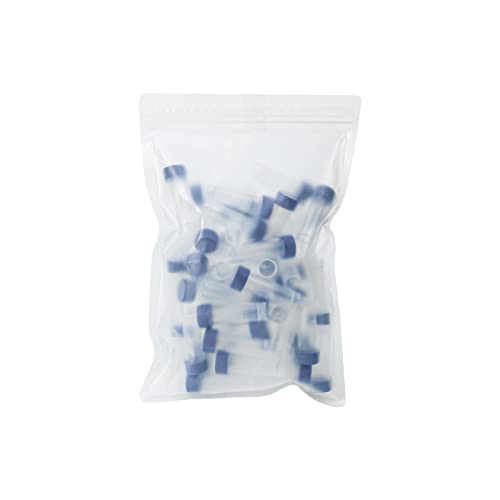 PEKYBIO Sterile Plastic Graduated Test Tubes 5ml Sample Storage Container with Screw Cap Self-Standing Lab Transport Tube, Case of 50 - size: 5ml 50Pcs