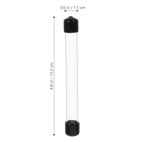 iplusmile 6Pcs Clear Rigid Plastic Tubing with Caps, 4.8 Inch Length 0.47 Inch ID Round Plastic Storage Tubing for Agarwood Incense Sticks Seed Beads Item - size: 12.20X1.50X1.50CM