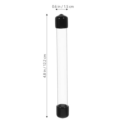 iplusmile 6Pcs Clear Rigid Plastic Tubing with Caps, 4.8 Inch Length 0.47 Inch ID Round Plastic Storage Tubing for Agarwood Incense Sticks Seed Beads Item - size: 12.20X1.50X1.50CM