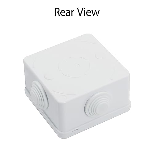 LeMotech Junction Box, ABS Plastic IP55 Water Resistant and Dustproof, Universal Electrical Enclosure, Outdoor and Indoor Project Box, Outer Size 3.1" x 3.1" x 1.9", White (Pack of 2) - size: 3.1" x 3.1" x 1.9" (2pc)