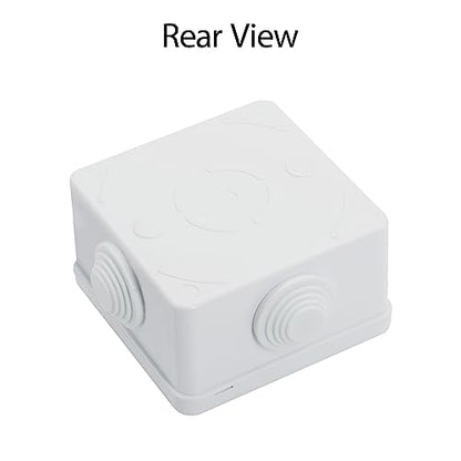 LeMotech Junction Box, ABS Plastic IP55 Water Resistant and Dustproof, Universal Electrical Enclosure, Outdoor and Indoor Project Box, Outer Size 3.1" x 3.1" x 1.9", White (Pack of 2) - size: 3.1" x 3.1" x 1.9" (2pc)