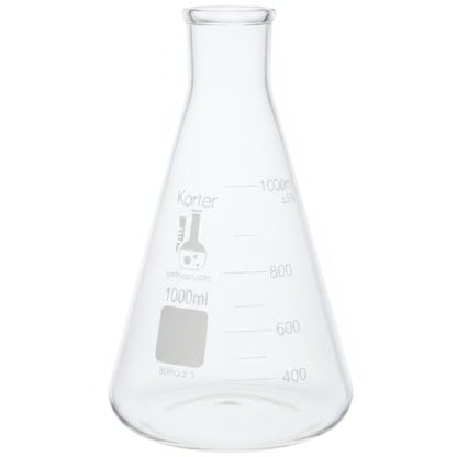 1000ml, Erlenmeyer Flask, Karter Scientific 213G22 (Single) - size: 1L, style: Pack of 1