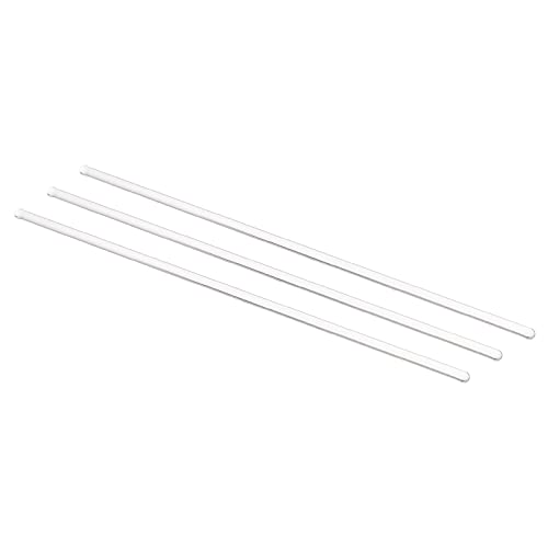MECCANIXITY 3.3 Borosilicate Glass Stick 7.87" Length 4mm Dia Stir Rod Mixing Tools with Both Ends Round for Lab Kitchen Science 3Pcs - size: 7.87"