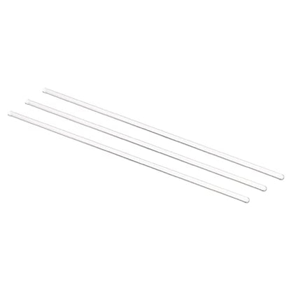 MECCANIXITY 3.3 Borosilicate Glass Stick 7.87" Length 4mm Dia Stir Rod Mixing Tools with Both Ends Round for Lab Kitchen Science 3Pcs - size: 7.87"