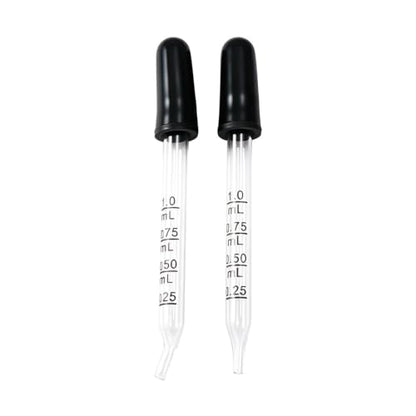7Pcs Glass Scale Dropper Rubber Head Scale Pipette Dropper Essential Oil Bottle Straw Multi-purpose Droppers for School Home - size: Straight