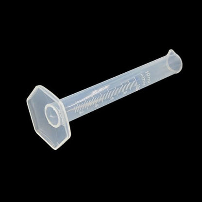 5PCS 10ml Measuring Cylinder, Plastic Transparent Graduated Cylinder, Science Test Tube Flask, 2-Sided Bule Measuring Lines Graduated Cylinder Beaker - size: 10ml