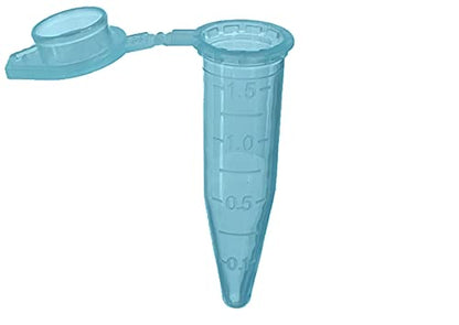 MUHWA 500 PCS Polypropylene Graduated Microcentrifuge Tubes with Snap Cap, 1.5ML Micro Test Tubes Conical Microtube Sample Vial for Laboratory (Blue) - color: Blue