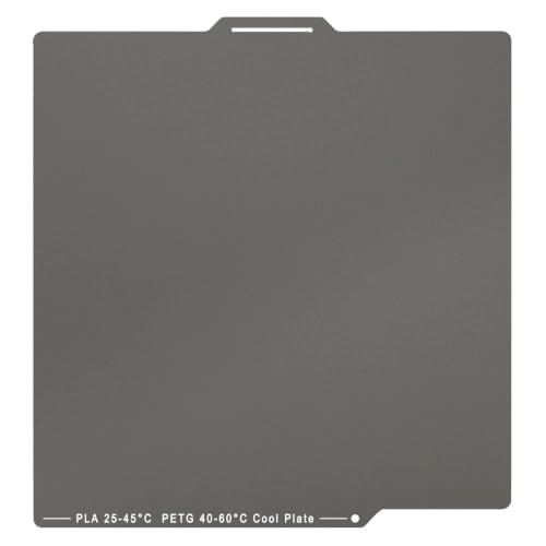 257x257mm Cool Build Plate for Bambu Lab A1 P1 P2 X1 Series Smooth High-Adhesion Spring Steel Magnetic Bed Plate - color: Cool Plate Grey, size: 257mm A1 XI P1