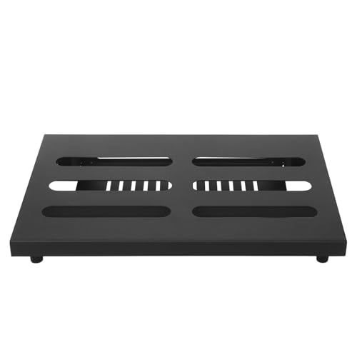 18" x 11.8" Guitar Pedal Board with Power Supply Tray - color: Black, size: 18” x 11.8”