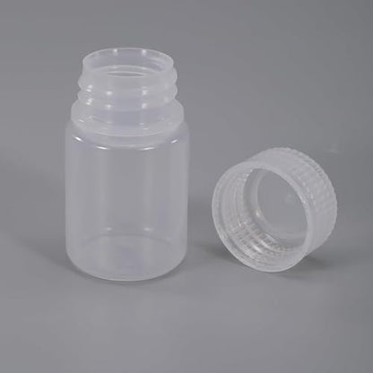 1oz Wide Mouth Reagent Bottle, Laboratory Grade Plastic Chemical bottles, Clear Pill bottle, Water Sample Bottles for Laboratories, Classrooms, or Storage at Home (6 Pcs)