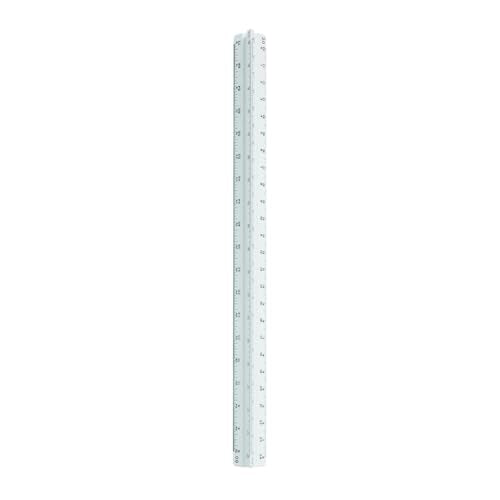 STAEDTLER 12in Engineer Scale Ruler - Triangular Engineering Ruler with 6 Scales(10-60 Parts/Inch), Color-Coded Grooves, Plastic