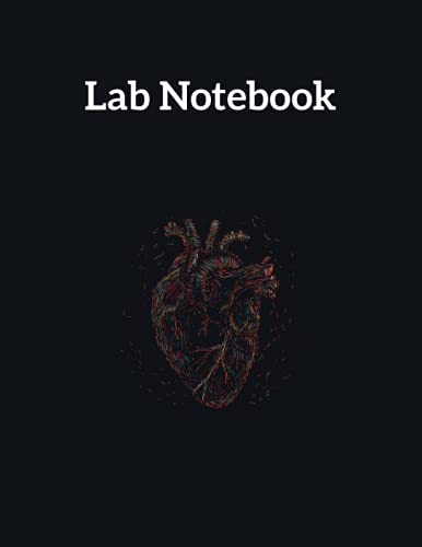 Lab Notebook Anatomy: Laboratory Notebook, 120 Pages, Black Cover, 8,5"x11", Quad Ruled With Table Of Content