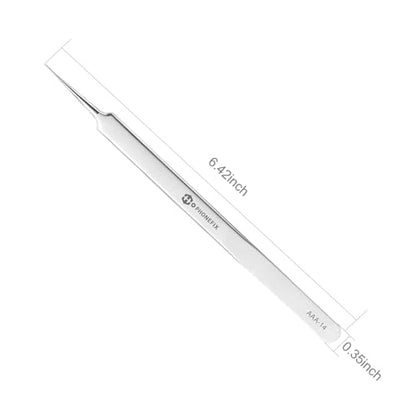 Ultra Fine Tip Tweezers Straight Tip Precision Tweezers Flying Line Super Hard Tweezer Mobile Phone Motherboard Repair Hand Tools for Soldering and IC Chip Micro-repair,Stainless Steel