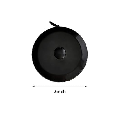 GDMINLO 3 Pack Tape Measure Measuring Tape for Body Fabric Sewing Tailor Cloth Knitting Craft Weight Loss Measurements Retractable, Small Push ButtonDouble Scales Rulers 60-inch 1.5 Meter (Black)
