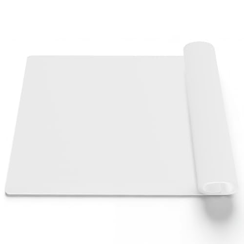 Silicone Mats for Crafts, 28" x 20"x1.3MM Large Silicone Mat,Silicone Mats for Kitchen Counter,Craft Mat, Nonskid Heat Resistant Desk Saver Pad, Multipurpose Mat, Placemat, Translucent - color: Translucent, size: 20"x28"