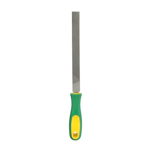 HARFINGTON Flat Medium Cut File 10" Double Cut Teeth High Carbon Steel Hand Rasp File with Plastic Handle for Metal Wood Deburring Removing - size: 10", style: Medium