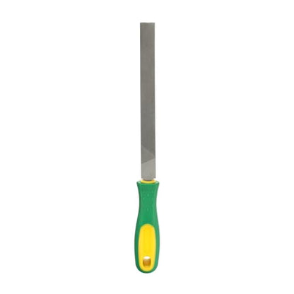 HARFINGTON Flat Medium Cut File 10" Double Cut Teeth High Carbon Steel Hand Rasp File with Plastic Handle for Metal Wood Deburring Removing - size: 10", style: Medium