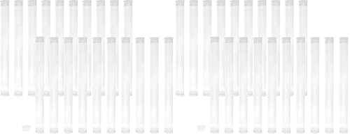 The Beadsmith Clear Plastic Tubes - 6-Inch-Long Round Tubes, 9/16 Inches in diameter - Flat Caps - Use for Beads, Bath Salts, Wedding & Party Favors, Home or Office Storage - Bag of 20 (Pack of 2) - size: 6 x 9/16 inches (Pack of 2)