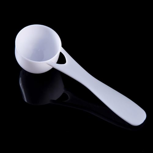 Small Scoop Measuring Spoon,Set of 10,Short Handle Spoons for Spices Jar Powder Bags Dry Goods,Home and Lab Supplies (10, 5g), White