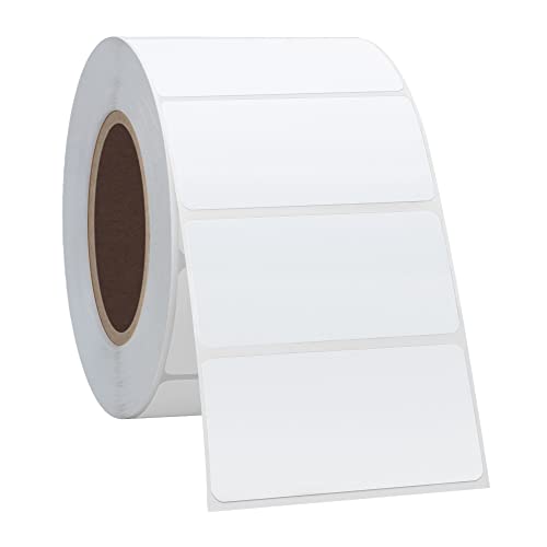 Hybsk 2x1 inch Direct Thermal Labels for Barcodes, Address, Compatible with Rollo Label Printer & Zebra Desktop Printers (2"x1",2 Rolls White) - color: 2 Rolls White, size: 2"x1"