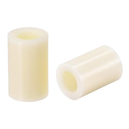 uxcell ABS Round Spacer Washer ID 8.2mm OD 14mm Length 20mm Plastic Standoff for 3D Printer, TV Wall Mounting, Electrical Outlet, Beige, 100Pcs - size: 20mm